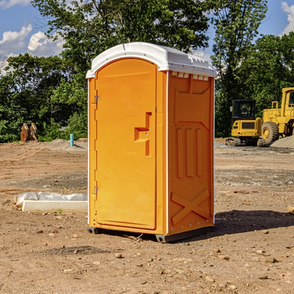 how often are the portable restrooms cleaned and serviced during a rental period in Caputa SD